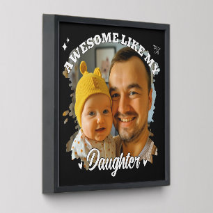 Awesome Like My Daughter Personalized Dad Photo Peel And Stick Photo Tile