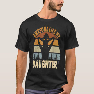 Awesome Like My Daughter Retro Men Dad Fathers 9 T-Shirt