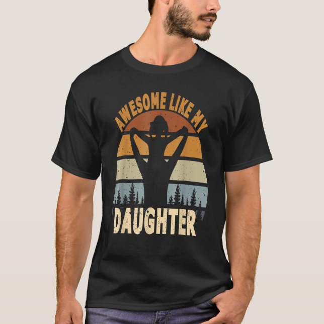 Awesome Like My Daughter Retro Men Dad Fathers 9 T-Shirt (Front)