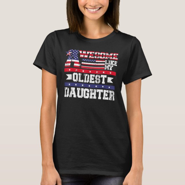 Awesome Like My Oldest Daughter  Father Mom Dad Jo T-Shirt (Front)