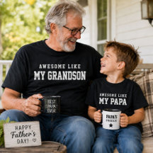 Awesome Like My Papa Funny Kids Shirt Gift