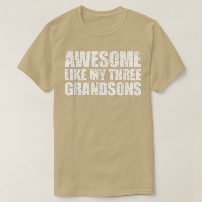 Awesome Like My Three Grandsons Mother's Day and F T-Shirt (Design Front)