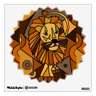 Awesome Lion Abstract Art Wall Decal