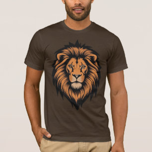 Awesome Lion Head Tattoo Style T-Shirt