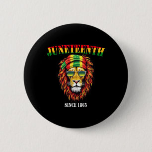 Awesome Lion Juneteenth Cool Black History June 19 Button