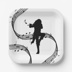 Awesome Lone Flute Player Music  Paper Plates
