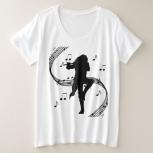 Awesome Lone Flute Player Music Plus Size T-Shirt
