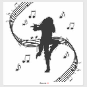Awesome Lone Flute Player Music  Sticker