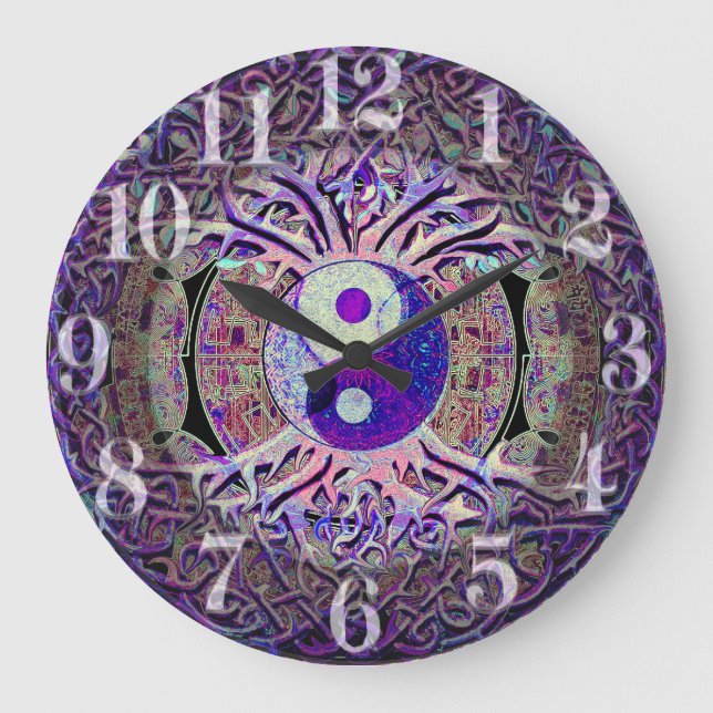 Awesome Looking Yin Yang Tree Large Clock (Front)