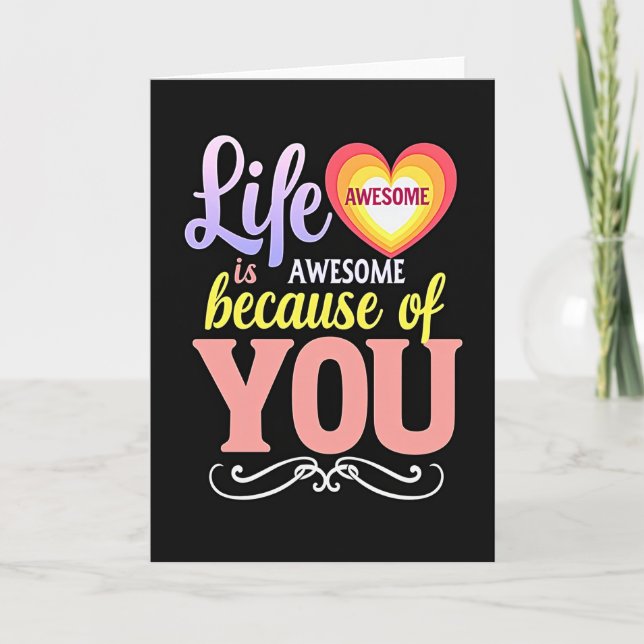 Awesome Love For You Card (Front)