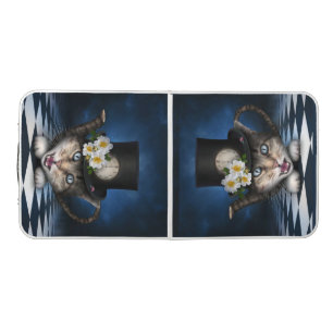 Awesome Mad Hatter Teapot Cat Whimsical Design Beer Pong Table