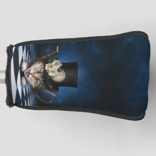Awesome Mad Hatter Teapot Cat Whimsical Design Golf Head Cover