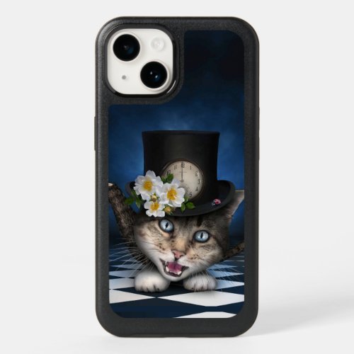 Awesome Mad Hatter Teapot Cat Whimsical Design OtterBox iPhone 14 Case