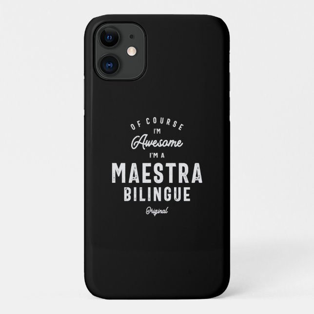 Awesome Maestra Bilingue: Naturally Case-Mate iPhone Case (Back)