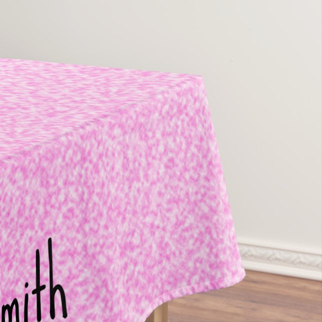 Awesome Magical Pink and White Cloudy Pattern Tablecloth (In Situ)
