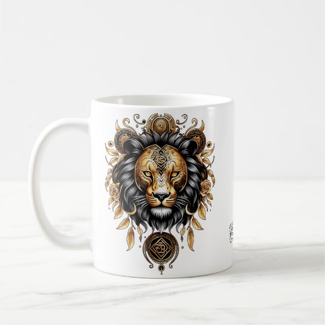 Awesome majestic lion coffee mug (Left)
