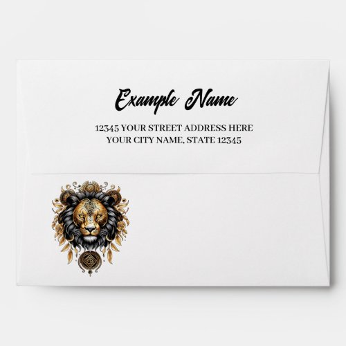 Awesome majestic lion envelope