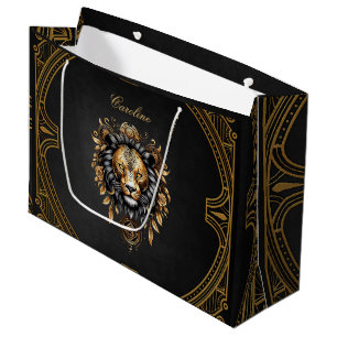 Awesome majestic lion large gift bag