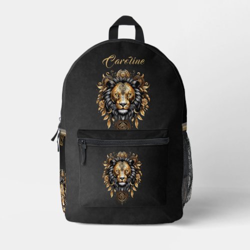 Awesome majestic lion printed backpack