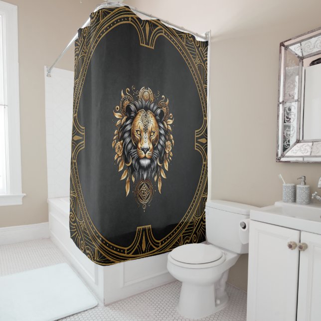 Awesome majestic lion shower curtain (In Situ)