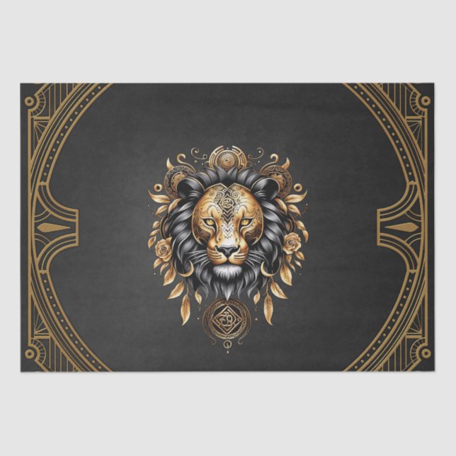 Awesome majestic lion tissue paper (Front)