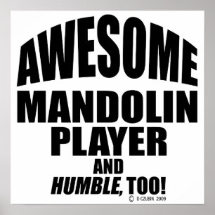 Awesome Mandolin Player Poster