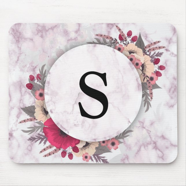 Awesome marble trendy modern mouse pad (Front)