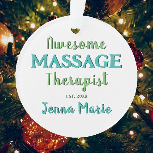 Awesome Massage Therapist Customized Ornament