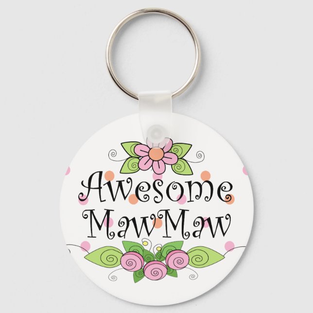 Awesome MawMaw T-Shirt Keychain (Front)