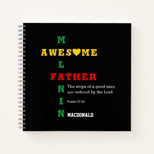 AWESOME MELANIN FATHER  NOTEBOOK
