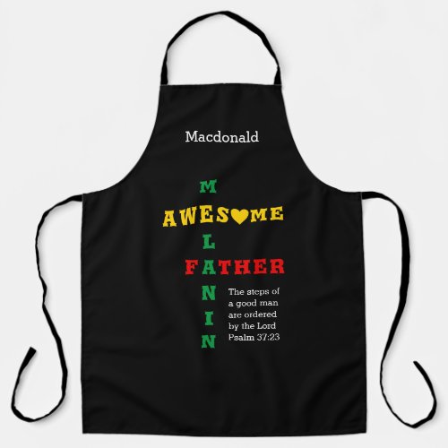 AWESOME MELANIN FATHER Personalized Apron