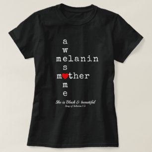 AWESOME MELANIN MOTHER Christian Mother's Day T-Shirt