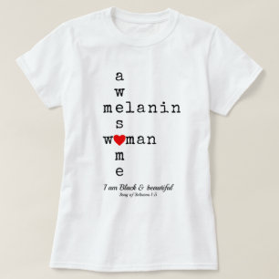 AWESOME MELANIN WOMAN Christian Scripture T-Shirt