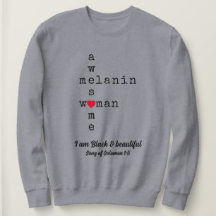 AWESOME MELANIN WOMAN Customizable Christian Sweatshirt