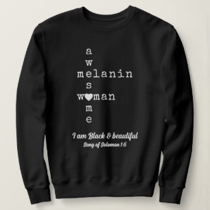 AWESOME MELANIN WOMAN Customizable Christian Sweatshirt