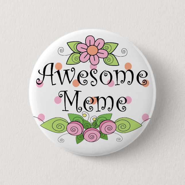 Awesome Meme T-Shirt Pinback Button (Front)