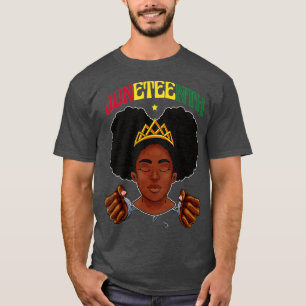 Awesome Messy Bun Juneteenth Celebrate 1865 June 1 T-Shirt
