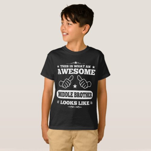 Awesome Middle Brother Looks Like T_Shirt