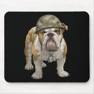 Awesome Military Bulldog Costume Mouse Pad