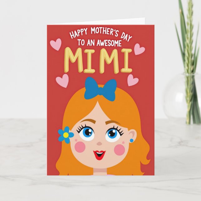Awesome Mimi Mothers Day Card (Front)