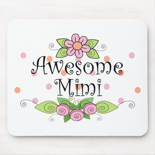 Awesome Mimi T-Shirt Mouse Pad (Front)
