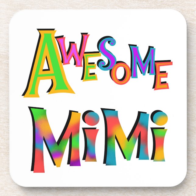 Awesome Mimi T-shirts and Gifts Drink Coaster (Front)