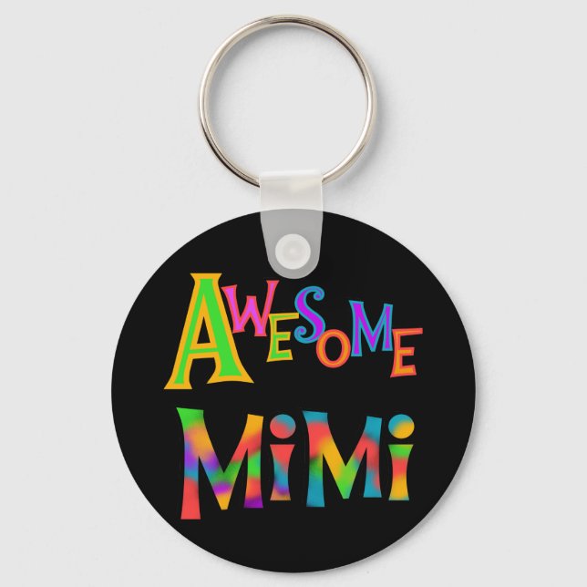 Awesome Mimi T-shirts and Gifts Keychain (Front)