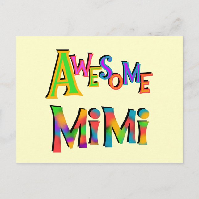 Awesome Mimi T-shirts and Gifts Postcard (Front)