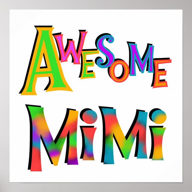 Awesome Mimi T-shirts and Gifts Poster (Front)
