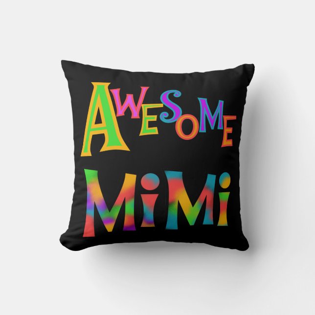 Awesome Mimi T-shirts and Gifts Throw Pillow (Front)