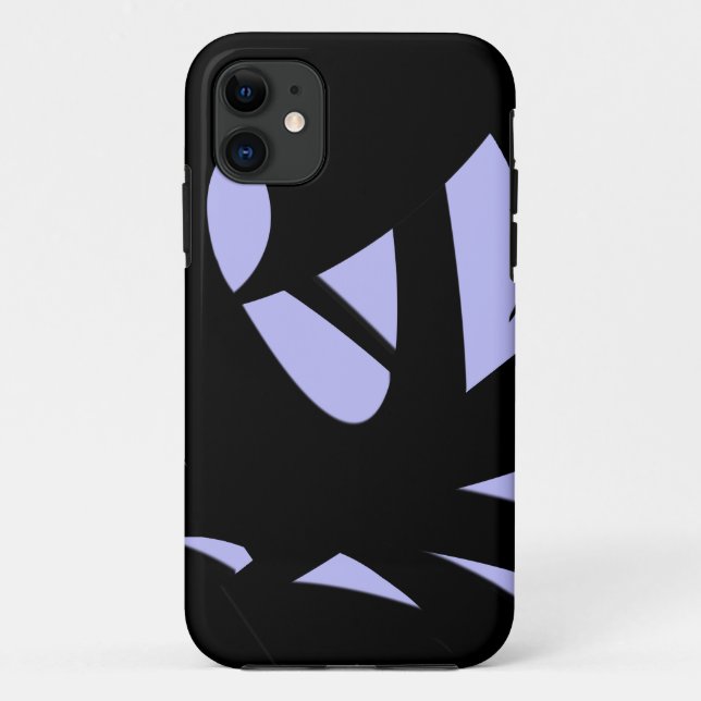 Awesome Modern Art  Black and Lavender Case-Mate iPhone Case (Back)