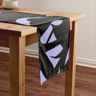 Awesome Modern Art Black and Lavender Long Table Runner