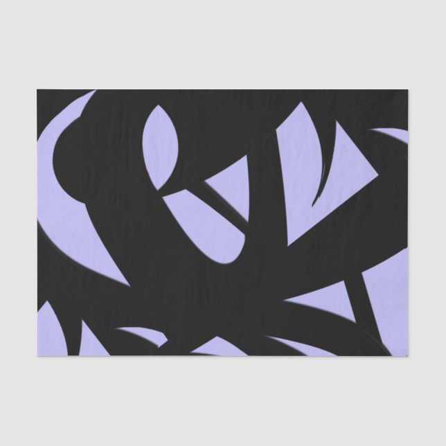 Awesome Modern Art  Black and Lavender Tissue Paper (Front)