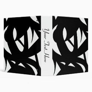 Awesome Modern Art Black and White 3 Ring Binder